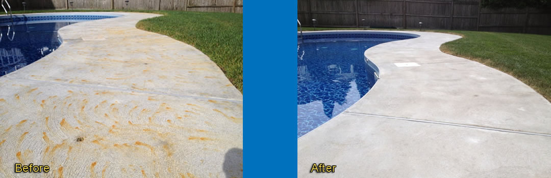 pool deck before and after